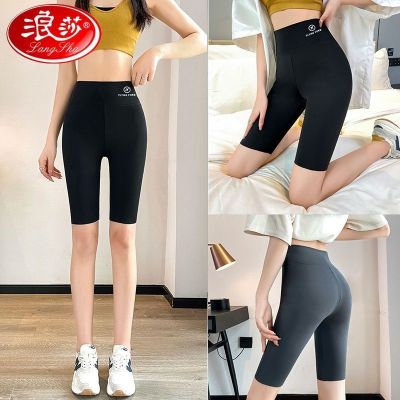 The New Uniqlo Langsha Shark Pants Leggings Womens Outer Wear Anti-Steal Summer High Waist Yoga Barbie Pants Thin 5-Point Cycling Pants