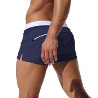 mens Swimwear Low Waist Surfing Trunk swim short sexy personality Swimsuit male pocket swimming beach board short men bathing