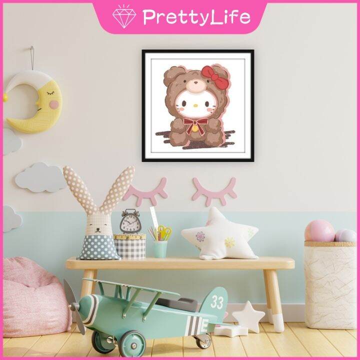 พร้อมส่ง-sanrio-diamond-painting-set-1-diamond-painting-crystal-cross-stitch-diamond-painting-diy-art-5d-home-decoration-size-30x30-cm