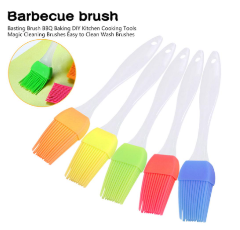 2 pack Wool Pastry Brush Basting Brush Kitchen Brush with High Spread Oil Butter Sauce Marinades for BBQ Grill Barbecue Baking Kitchen Cooking 