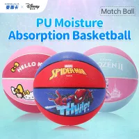 Mesuca Marvel Spider-Man ลูกบาสเก็ตบอลสำหรับเด็ก 5 # Cartoon Beginner PU Moisture Absorption Training Ball