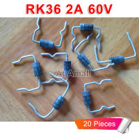 20ชิ้น RK36 DO-15 60V 2A ไดโอด Diode Schottky สามารถเปลี่ยนได้ SR260 SB260ใหม่เดิม