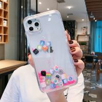 CaseสำหรับIPhone 11 Pro MAX XS Max XR XS 7 8 6 Plus APPไอคอนLiquid QuicksandเคสIPhone