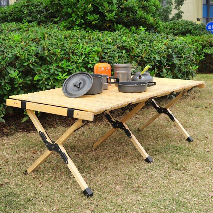 Folding table wood Portable table Large Folding Home Table Outdoor