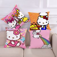 New Decorative Hello Print Pillow Case Home Sofa Zippered Throw Cushion