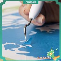 OKDEALS 6pcs DIY เครื่องขูด เครื่องมือเจาะ ไม้พาย ชุดกำจัดวัชพืช ชุดเครื่องมือช่างไวนิล แหนบ