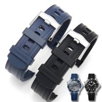 Upgrade Watch Strap for Omega SEAMASTER 007 PLANET OCEAN AT150 Watch Accessories Soft Rubber Watch Bracelet with logo 20mm