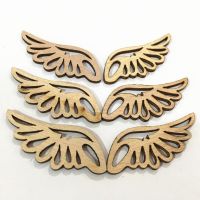 ✴❁ 10pcs Wood DIY Crafts Wooden Cute Wing Shape Arts Painting Scrapbooking Embellishments Craft Handmade Home Decoratio