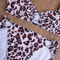Women Leopard bikini set high waisted Two Piece bathing suit