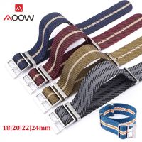 18mm 20mm 22mm 24mm Woven Nylon NATO Strap Stainless Steel Buckle Soft Men Zulu Replacement Wrist Band for Tudor 79220R Seiko