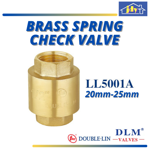 DLM Double Lin Brass Spring Check Valve Non Return Valve One Way Valve
