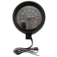 brand new Universal 3.75 inch 12V White LED Backlit Tachometer Gauge with Red Shift Light for Auto Gasoline Car 0 8000 RPM