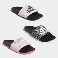 รองเท้าแตะ Adidas รุ่น Adilette Comfort ลายดอกไม้ สีดำ ส้ม และชมพู (FV6331 FV6332 FV6333)