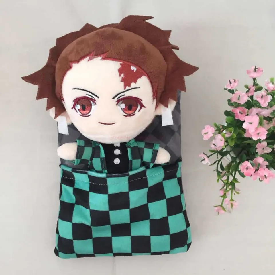 Pelúcia Brinquedos de Pelúcia Demon Slayer Figura dos Desenhos Animados  Manga Bonecas Kimetsu Tanjirou Nezuko Crianças Presentes 