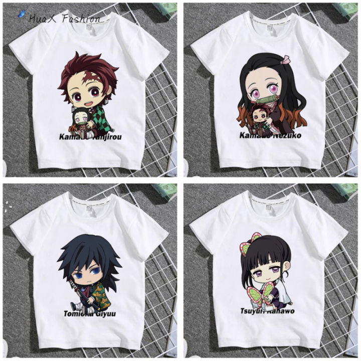 huax-เด็กเสื้อยืดลายการ์ตูน-kimetsu-ไม่มี-yaiba-kamado-tanjirou-เด็กเสื้อฤดูร้อนสำหรับ4-10ปีเสื้อดาบพิฆาตอสูร