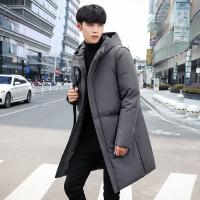 ZZOOI Men Winter Jackets Hooded Casual Long Down Jackets Thicker Warm Parkas New Male Outwear Winter Coats Slim Fit Jackets Size 3Xl