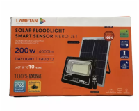 LAMPTAN SOLAR FLOODLIGHT SMART SENSOR (200W) รุ่น NERO JET ?โคมไฟฟลัดไลท์พลังงานแสงอาทิตย์ พร้อมเซ็นเซอร์จับความสว่าง? โคมไฟโซล่าเซล โคมไฟไร้สาย สปอร์ตไลท