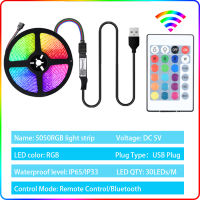 5V USB LED Strip พร้อม Bluetooth APP Control 5050 SMD RGB Neon Tape Backlight ไฟคริสต์มาสสำหรับห้อง Holiday Party Decor