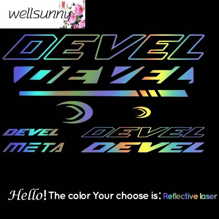 Wellsunny DEVEL bicycles neon stickers decals, bicycle decals, bicycle
