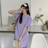 พร้อมส่ง 2 สี ??♀️? Jolly dress เดรสสีม่วงเข้มแต่งเอวเปิด (IN37351)