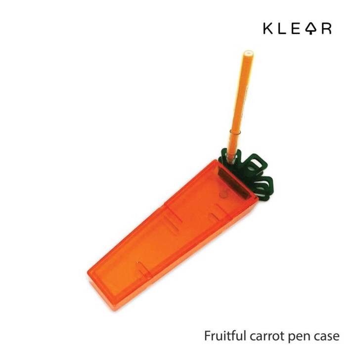 klearobject-fruitful-carrot-pen-case-กล่องอะคริลิคใส่ปากกา-กล่องใส่ดินสอ-ที่ใส่เครื่องเขียน-กล่องดินสอ-กล่องปากกา-กล่องเครื่องเขียน-อะคริลิค