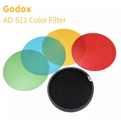 สินค้าขายดี+++ พร้อมส่ง Godox AD-S11 4สีกรองเจลแพ็ค+รังผึ้งกริดปกชุดสะท้อนแสงสำหรับWitstroแฟลช Godox Ad200 Ad180 Ad360 AD360II