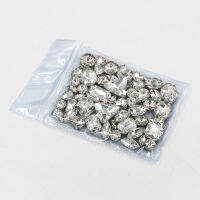 Wholesale 5 bags mixed shape sew on glass crystal Clear white rhinestones for dresswedding decoration