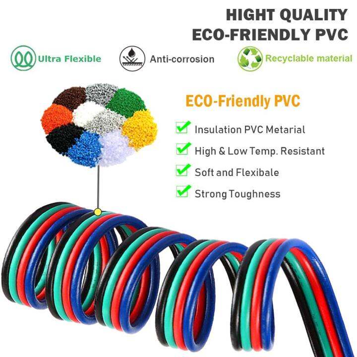 100-new-tficgy-1m-2m-3m-5m-10m-20m-50m-100m-4pin-สายพ่วง-rgb-dc-12v-แถบไฟ-led-ขยายฝาครอบกันฝุ่นแถบไฟ-led-5050-rgb