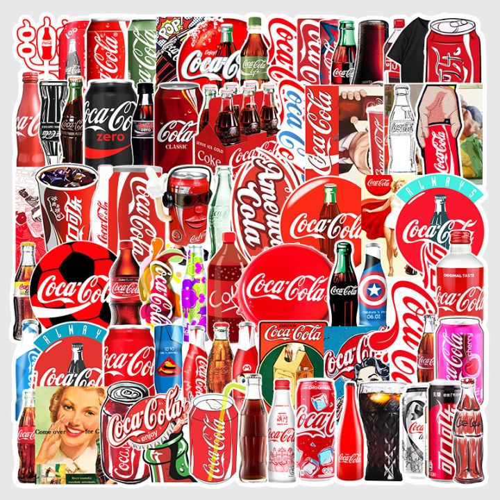 76 Coca-Cola brand electric motorcycle stickers waterproof sunscreen ...