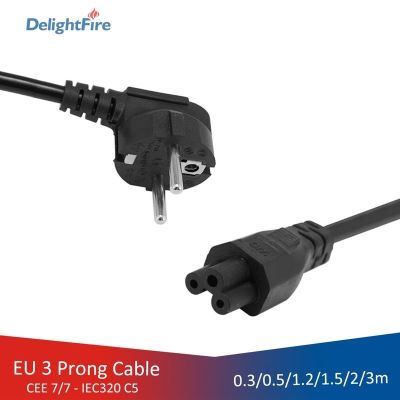 【YF】 EU Extension Cord IEC320 C5 Cable 2 Pin Power Supply 220V For PC Computer Printer Sony Lenovo Samsung Adapter