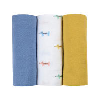 ผ้าอ้อมอเนกประสงค์ BEABA Pack of 3 Muslins Organic Cotton - Teckel Beige