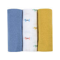 BEABA ชุดผ้าอ้อมอเนกประสงค์ 3 ชิ้น Pack of 3  Muslins Organic Cotton - Teckel Beige