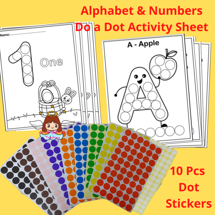 Alphabet Numbers 1-10 Do A Dot Worksheet Montessori Early Learning Busy 