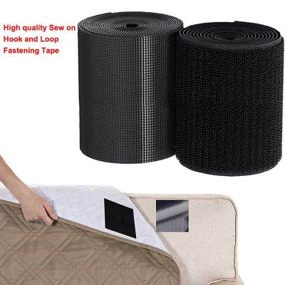 2 Meters/Pair Sew on Hook and Loop No Glue Fastening Tape 20/25/30/38/50/100mm Nylon Fabric Non-Adhesive Tape for DIY Craft Sewing Accessories