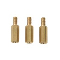 50 Pcs M3 Male x M3 Female 11mm Length Brass Screw Thread PCB Stand-off Spacers