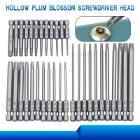 50-75-100mm Hollow Plum Blossom Extended S2 Bit Hexagon Handle Screwdriver Bit Screwdriver Tool Set Drills  Drivers