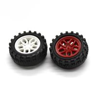 Hot Selling 12Pcs(3Sets) 2Mmx31mm Plastic Wheels Small Off-Road Vehicle 4WD Toy Car Tire Wheel DIY Model Cars Accessories Material