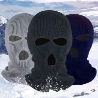 Three holes of wool caps winter warm balaclava knitting motorcycle helmet riding hood