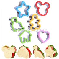 Stainless Steel Sandwich Cutter Cartoon Dinosaur Rabbit Toast Bread Mould Vegetable Cookie Cutters DIY Baking Mold Kids Lunch Bento Tool