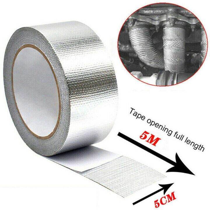 High Temperature Heat and Sound Shield Wrap Tape Thermal Insulation Band Exhaust Fiberglass Heat