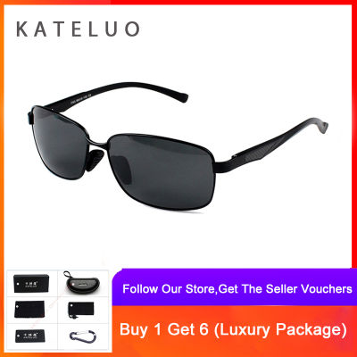 KATELUO แว่นกันแดด Polarized ผลิตจากวัสดุแมกนีเซียมอลูมิเนียม แว่นตากันแดด แว่นโพลาไรซ์ สำหรับผู้ชาย – 7755