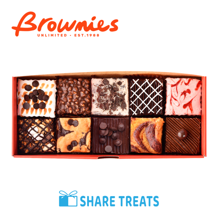 Brownies Unlimited Pick Your Favorites Box of 10 (SMS eVoucher) Lazada PH