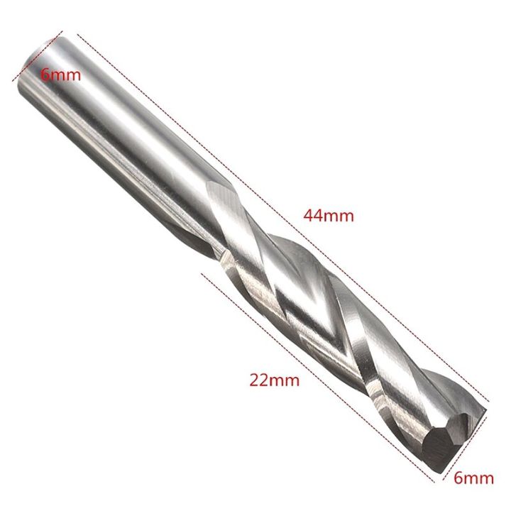 ดอกสว่านเราเตอร์-cnc-ตัดเกลียวคู่ขนาด6x22มม-1ชิ้นสำหรับเจาะไม้อะคริลิกพีวีซีและวัสดุอื่นๆ