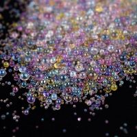 ELEGANT 10g/Pack 0.4-3mm Mini Bubble Ball Beads Tiny Glass Bead For Silicone Mold UV Resin Epoxy Filler Resin Filling DIY Nail Art Decor