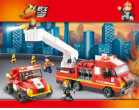ProudNada Toys ของเล่นเด็ก ตัวต่อเลโก้  (กล่องใหญ่สุดคุ้ม) Sluban FIRE ENGINE รถดับเพลิง รถกระเช้าดับเพลิง 368 PCS M38-B0223