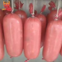 ขายส่งพลาสติกเกรดอาหารสีแดงไส้กรอกปลอกสำหรับ Salami สำหรับไส้กรอกทำด้วยมือ DIY Maker HOT DOG พลาสติก Casi-dchvbhdvbhvsfvfb