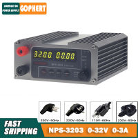 Gophert NPS-3203 DC สวิตช์จ่ายไฟสลับห้องปฏิบัติการปรับได้แหล่งจ่ายไฟเสถียร110/230V AC เป็น0-32V 0-3A ควบคุมแรงดันไฟฟ้า