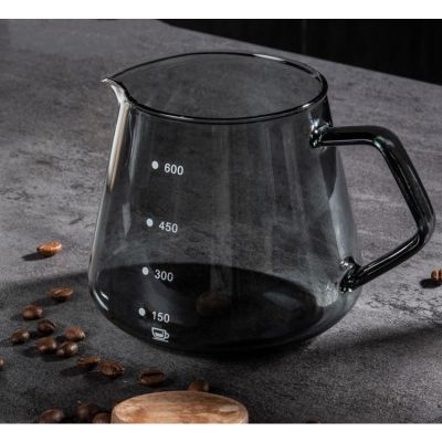 เหยือกดริป สีดำ เหยือกกาแฟ เหยือกแก้ว กาแฟดริป dripper pot Coffee Server 400 / 600ml โถแก้ว เหยือกดริปกาแฟ แก้วดริป