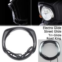 For Tou Tri Road King Street Electra Glide Low FLHTCU Ultra Limited Chrome &amp; Black LED Headlight Bezel