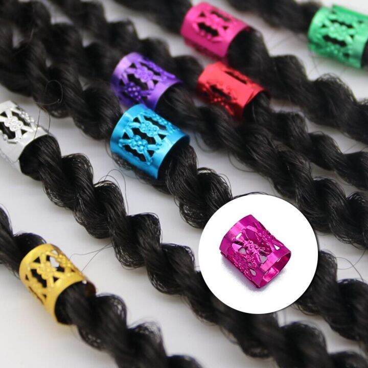 new-adjustable-dreadlock-hair-ring-aluminum-braid-dread-beads-braids-cuff-9mm-8mm-hole-micro-ring-diy-hairstyling-90pcs-pack-adhesives-tape